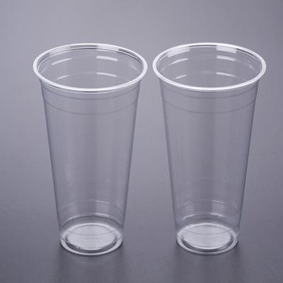 China New Single Wall Disposable Clear PET Plastic Cold Drink Cup Take Away 20oz Pet Cup for sale