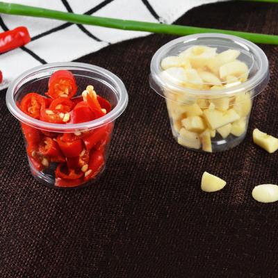 China 1oz Container Single Wall Eco - Friendly Mini PLA Sauce Cup With Lid for sale