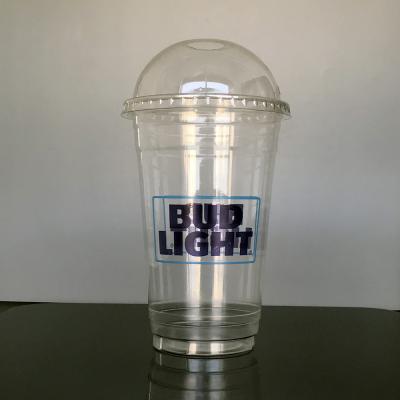 China Custom Printed Logo Printed PLA Boba Cup 20oz Disposable Clear Plastic Cup for sale