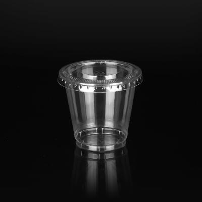 China PLA 115ml Disposable Degradable Logo At 3oz Printing Party Beverage Puff Plastic Cup With Flat Lid for sale