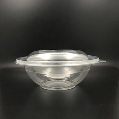 China PLA: - 30â „ ƒ - 50â „ ƒ PET: - 30″ „ ƒ - 70â „ ƒ 24oz Round 750ml Clear Disposable PLA PET Plastic Salad Bowl With Cover for sale