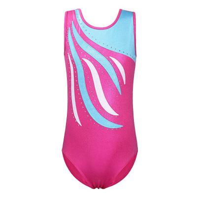 China One Piece Dancer Tights Girls Gymnastics Toddler Sparkle Embroidery Tank Biketards for sale