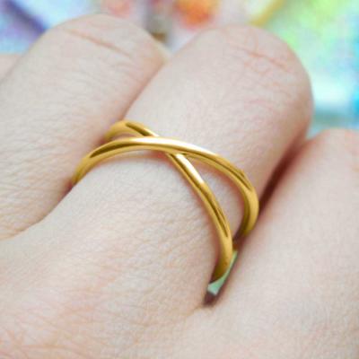 China Trendy Trendy Ring Minimalist Opening Ring Jewelry Stainless Steel Jewelry Designs For Girls for sale