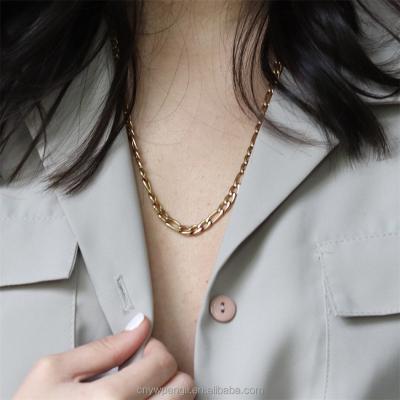 China JUJIE Fashion Simple Necklace Charm Short Fashion Rose Gold Necklace Chain For Simple Wholesale for sale