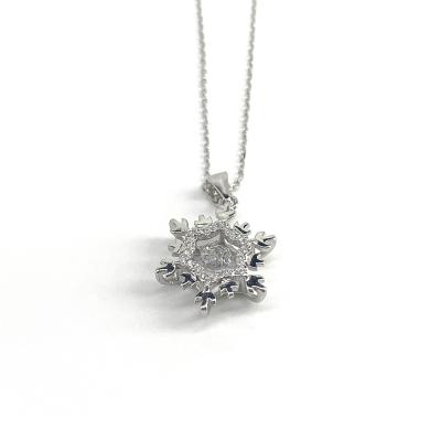 China Elegant Vintage Fashion Korea Snow Silver Necklace for sale