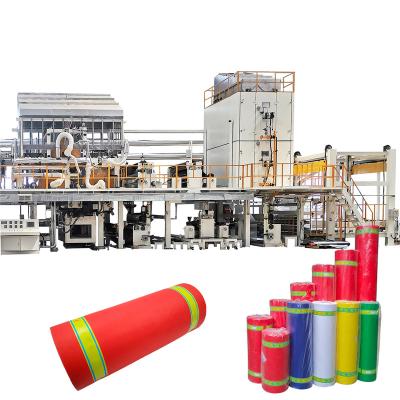 China Advertising Company Youneng Mesh Fabric Nonwoven Laminating Production Line For Advertising Banner Curtain Fabric Movie Projection Cloth for sale