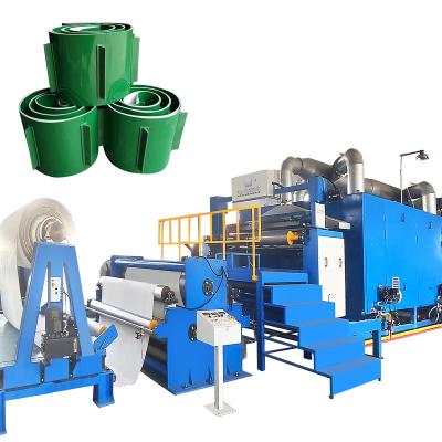 China Factory Youneng Food PU Conveyor Belt Production Machine For Seafood With Hot Press for sale