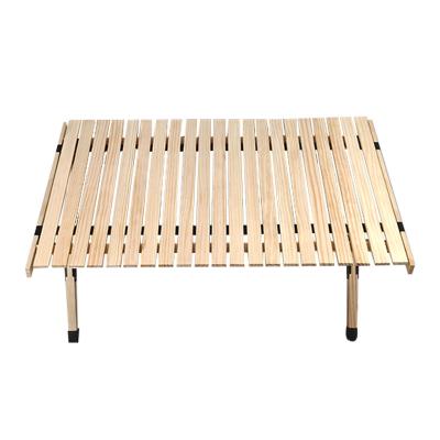 China Wholesale Modern Easy To Install Low Picnic Egg Roll Folding Wooden Table for sale