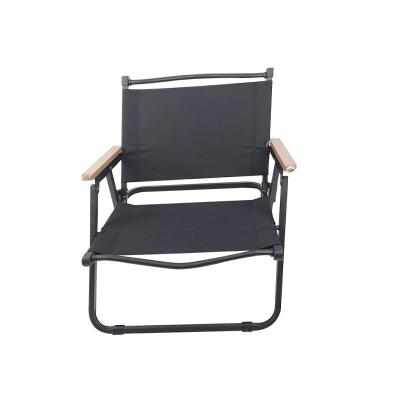 China Portable Folding Armrest Aluminum Alloy Oxford Cloth Leisure Minimalist Outdoor Fishing Ultralight Wooden Camping Chair for sale