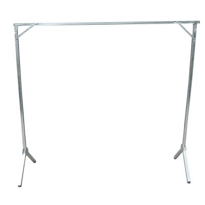 China Foldable Stretch Metal Clothes Rack Vertical Indoor Clothes Rack Movable Drying Rack for sale