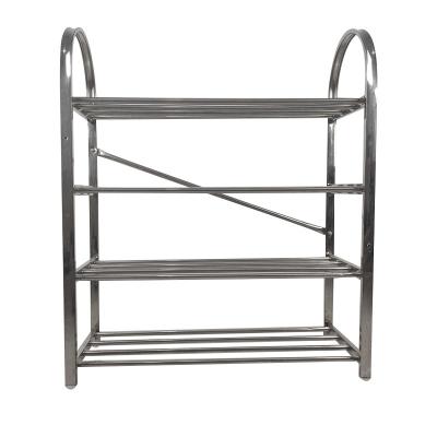 China Wholesale Adjustable Home 4 Tiers (Height) Stainless Steel Rack Shoe Racks Anti-Rust for sale