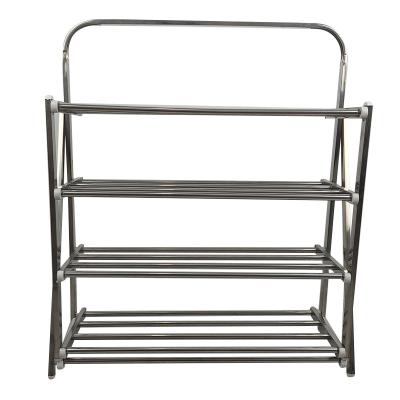 China (Size) Hot Selling Adjustable Stainless Steel Shoe Rack Storage For Home Foldable Organize for sale