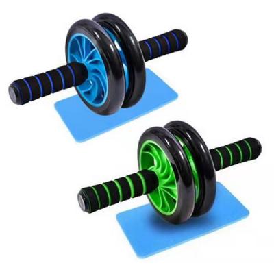 China 2021 New Arrival Body Buliding Roller Wheel PVC Abdominal Wheel Set With Mat for sale