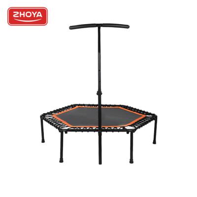 China Free Fitness Jumping Gymnastics Mini Hexagon Trampolines Zhoya Bed Trampolines Indoor Adult Bungee Net Manufacturers Protector for sale