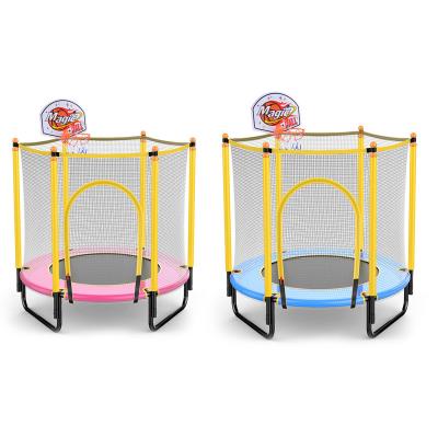 China With Protective Net Earth Pin Kids Fitness Equipment Folding Trampoline For Kids for sale