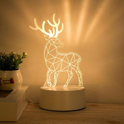 China Lighting Functions Guaranteed Quality Colorful 3D Effect LED Night Light 3D Illusion Bedroom Table Lighting Lamp for sale