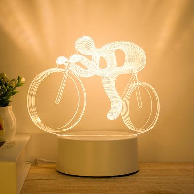 China Lighting Works High Quality Factory Wholesale Colors 3D Illusion Acrylic Night Light for sale