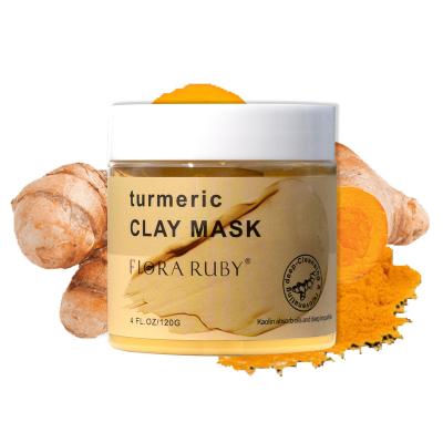 China Moisturizer Private Label OEM ODM Natural Beauty Organic Facial Skin Care Whitening Exfoliating Turmeric Clay Mask for sale