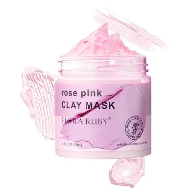 China Natural Beauty ODM 100% OEM Private Label Moisturizer Organic Facial Whitening Exfoliate Activated 100% Natural Rose Face Clay Mask for sale