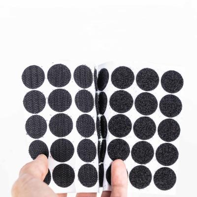 China Nylon Self Adhesive Self Adhesive Hook & Loop Patches Self Adhesive Backed Hook and Loop Stitch Durable Strong Adhesive Backed Die Cut Hook and Loop Stitch for sale