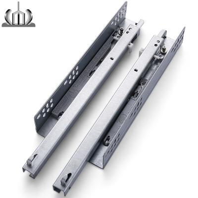 China Hot sale traditional jie yang drawer slide hidden push to open the two-way telescopic channel travel drawer slide with pin for sale