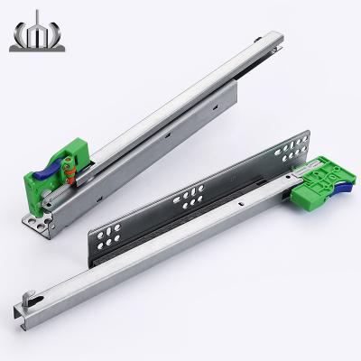 China Modern Two Way Soft Narrow Travel Push Open Soft Narrow Drawer Slides With Handle for sale