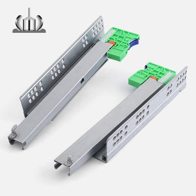 China Traditional Bottom Mount Soft Close Heavy Soft Closing Extension Full Under Mount Drawer Slide for sale