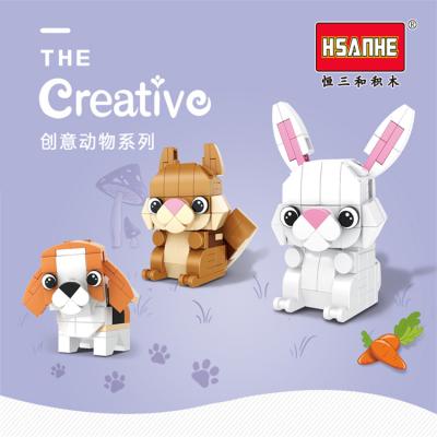 China DIY TOY 8 Kinds Cartoon Animal Series Building Block Classic Colorful Plastic Educational Toys Building Blocks for sale