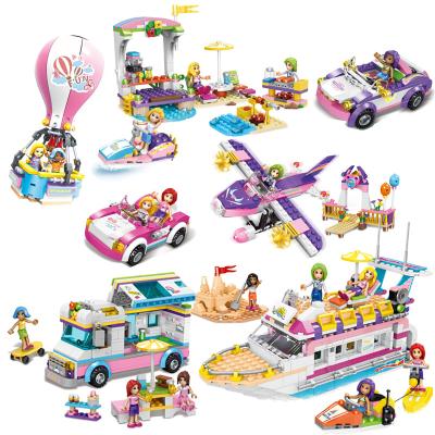 China Fine Design Toy Girls Seaplane Educational Building Toy Building Block The Tree House Model Building Block Toy for sale