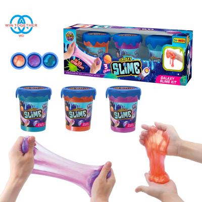 China Playdough Toy Set Soft Stretchy Slime Clay Educacional DIY Multi Color Galaxy Slime Non-Toxic Set for sale