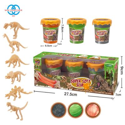 China Eco-friendly Air Clay Magic Dinosaur Plasticine Mud Kids DIY Dinosaur Mud Playdough Dry Clay for sale