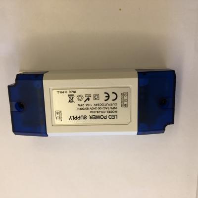 China Plastic Power Supply 24-24w 12V2A 24V1A Changeover Box Led Driver For Light Panel CS-24-24W for sale