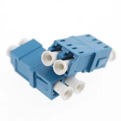 China FTTX Single Mode / Multi Mode Duplex LC Metal Staple Optical Ceramic Fiber Socket Adapter for sale