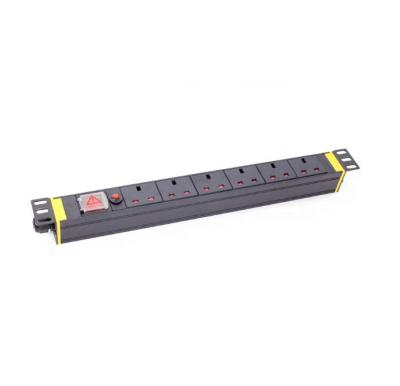 China Power Distribution Data Center PDU Universal Network 1U 6 Way Type For 19