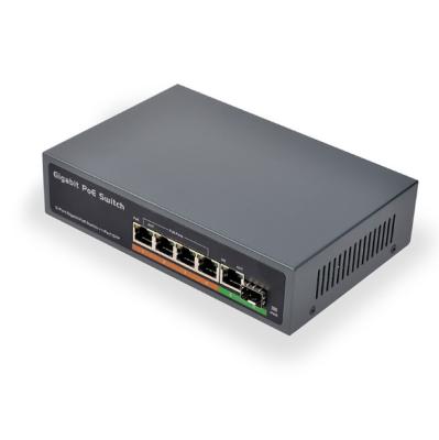 China FTTx 4 Port Full Gigabit POE Switch With SFP Optical Fiber Interface for sale