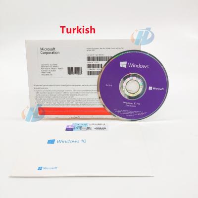 중국 Win 10 Professional Turkish Language Win 10 Pro OEM DVD Full Package Windows10 OEM DVD Package 판매용