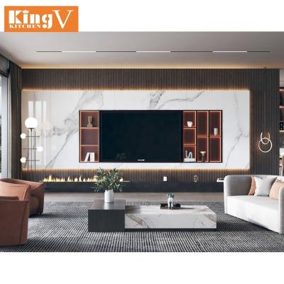 China (Size)New Living Room Furniture Adjustable Television Stand Modern High Gloss White TV Cabinet With Display TV Cabinet for sale