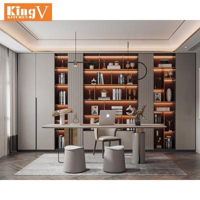 China (Size) Cheap custom factory adjustable modern solid plywood bookcase style solid wood direct sales office hardware material for sale