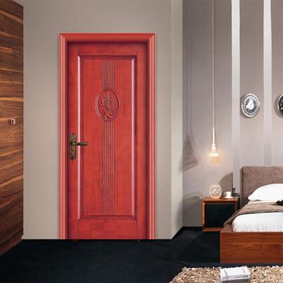 China KINGV Modern Entry Doors Veneer Wood Flush Frame Architrave Sound Proof MDF Fiinsihed Solid Wood Door for sale