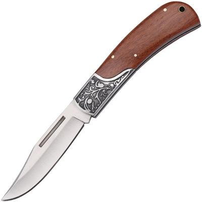 China Stainless Steel Folding Knife For Kitchen Sharp Survival Outdoor Camping Knife With Wooden Handle High Hardness Self Defense Knife Kitchen Tools for sale