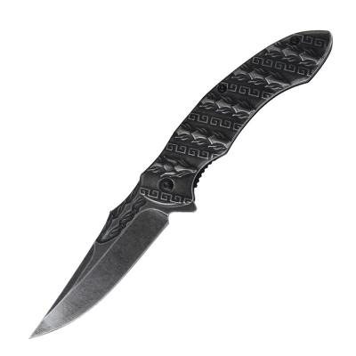 China Carbon Steel Folding Knife 21.5cm Length Outdoor Survival Knife For Sharp Knife Kitchen Camping Strong Rise Tactical Training Tools for sale