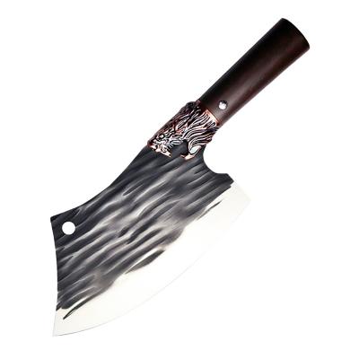 China Strong Carbon Steel Kitchen Knife Sharp Meat Fish Knife With Handle 4Cr13 Stainless Steel Chef Knife Practical Bone Ergonomic Wooden Knife for sale