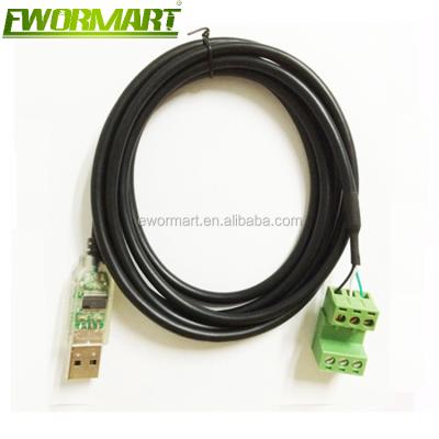 China Camera 6ft ft232rl usb to screw 3P rs232 terminal blocks cable support for win8/win10/android for sale