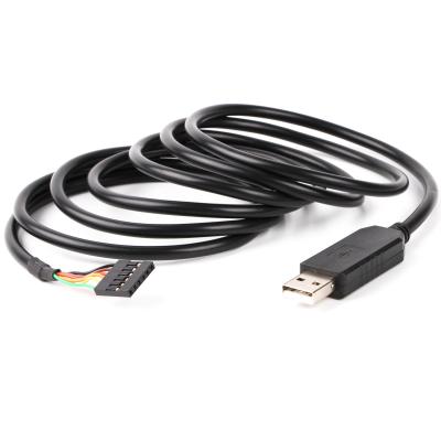 China Computer USB to UART TTL 6Pin 2.54mm Pitch Terminal Dupont Serial Cable for Raspberry Pi with FTDI FT232RL Chip TTL-232R-3V3 TTL-232R-5V for sale