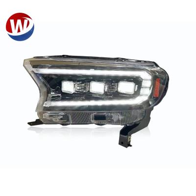 China ABS LED Headlight For Ford Everest 2015 2016 2017 2018 2019 Ranger Headlamps With Three Lens SUV Head Lamp Assy. for sale