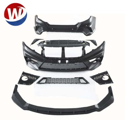 China Decoration+Protection Auto Accessories Body Kit For Honda Civic 2016 2019 Front Bumper Rear Bumper Side Skirt Grill Hot Sale FC450 Body Kits for sale