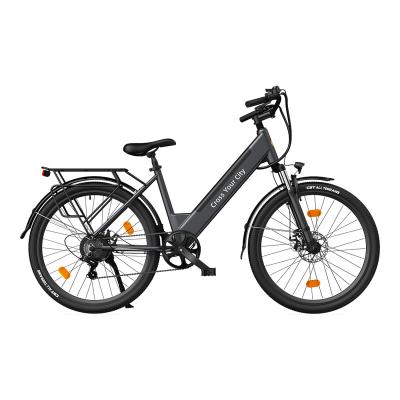 China High Quality 26 Inch Aluminum Alloy ebike 250W City Road Electric Hybrid Bike Girls Electric Bike for ABUS for sale