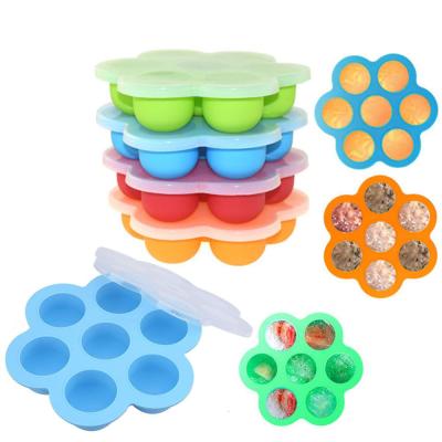 China 200g Disposable Silicone Egg Bites Mold For Accessories Fit Storage Container Freezer Tray With Lid Homemade Baby Reusable Food 250g 140g for sale