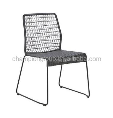 China Outdoor Rattan Modern Rope Steel Chair, Outdoor Steel Rope Chair for sale