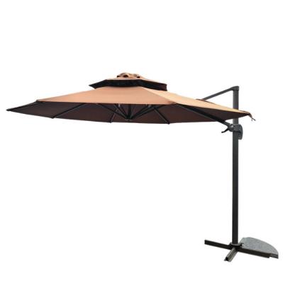 China Outdoor Furniture 2.5m 3m Roma Umbrella With Marble Base Stand for sale